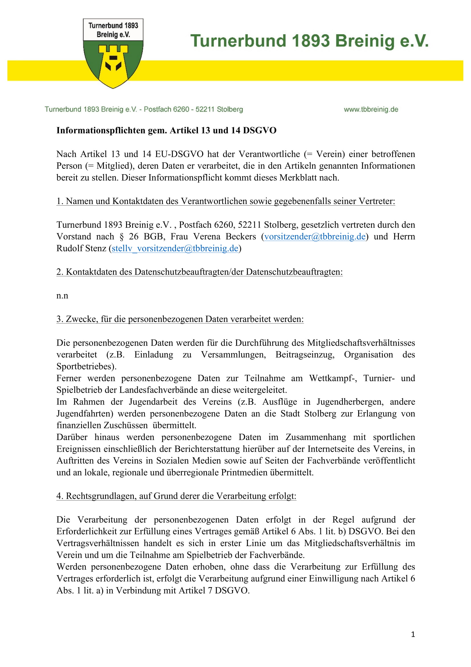 Merkblatt Infopflichten